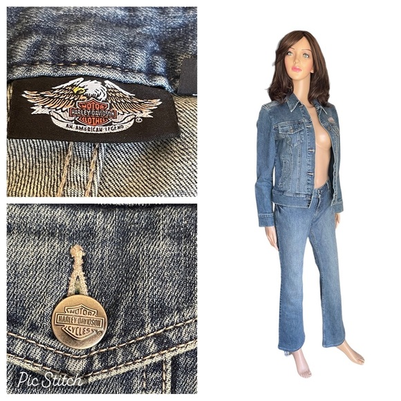 Harley Davidson jacket and pants size S/6 - Picture 1 of 16